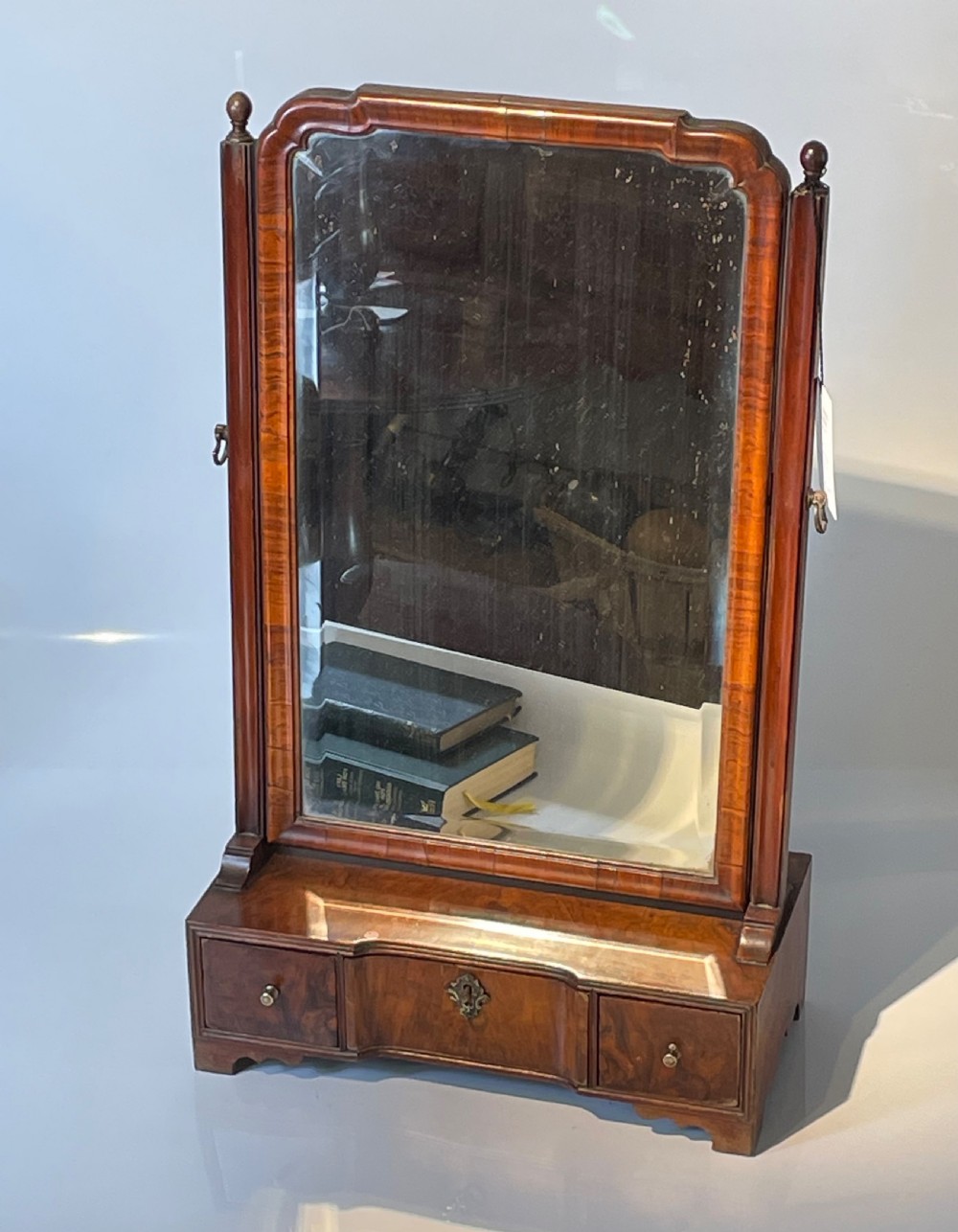 George III Walnut Toilet Mirror 