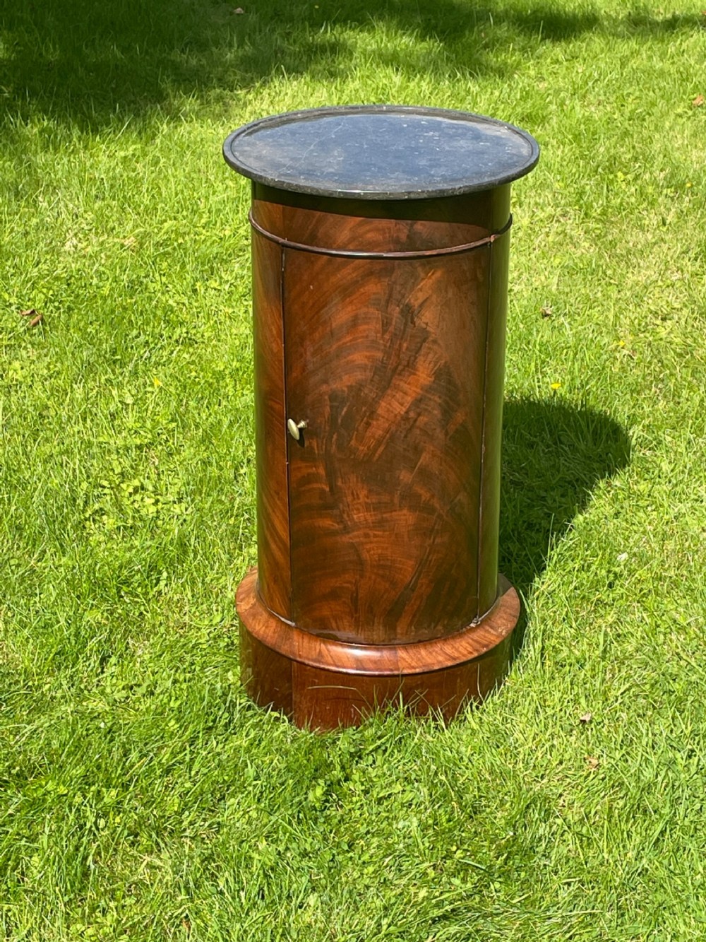Cylindrical Victorian Bedside Table 