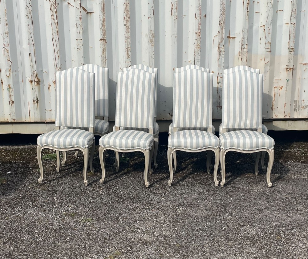 Set of 8 French  Louis XV Style Dining Chairs View II
