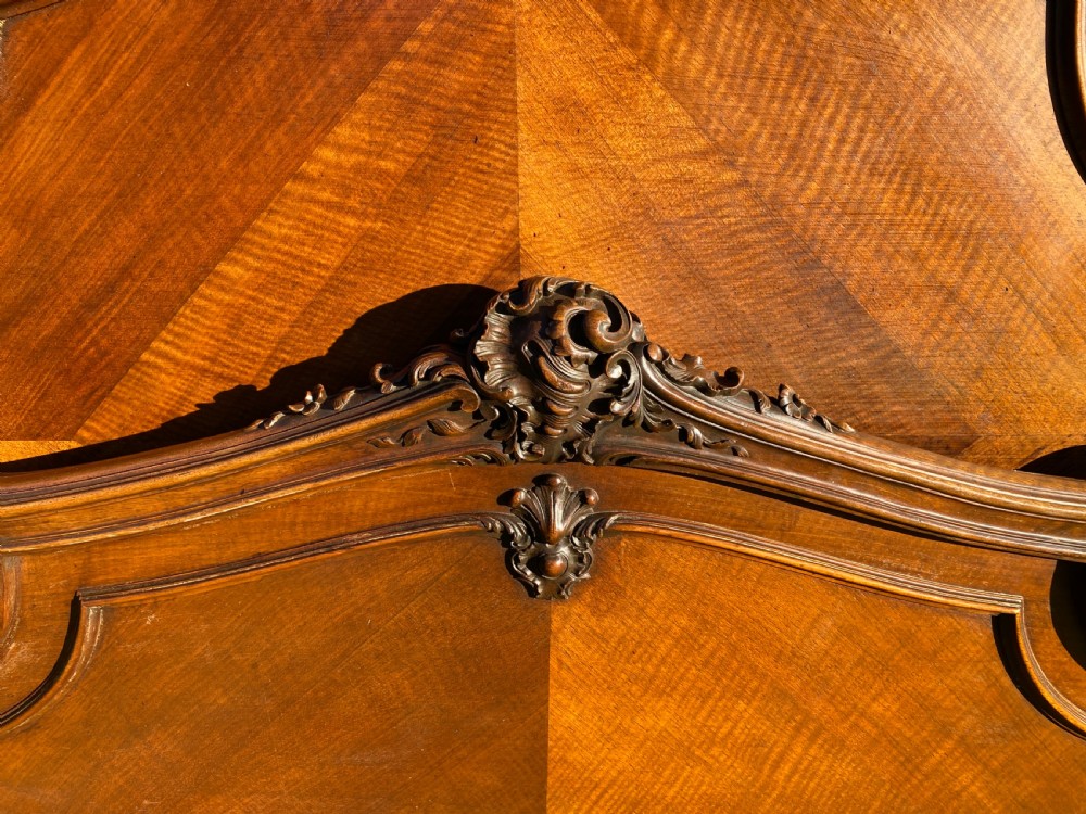 Carved walnut rococo style bed View III