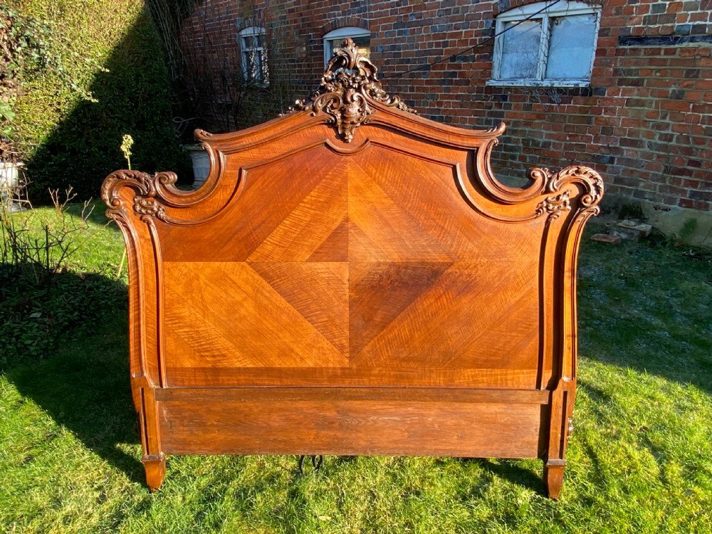Carved walnut rococo style bed View IV