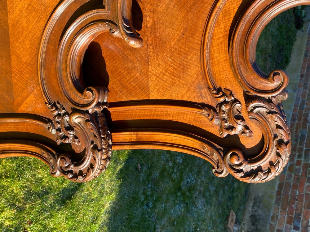 Carved walnut rococo style bed View VI