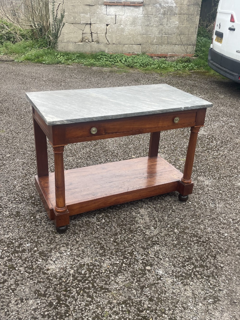 Empire Period Cherry Wood Console Table 
