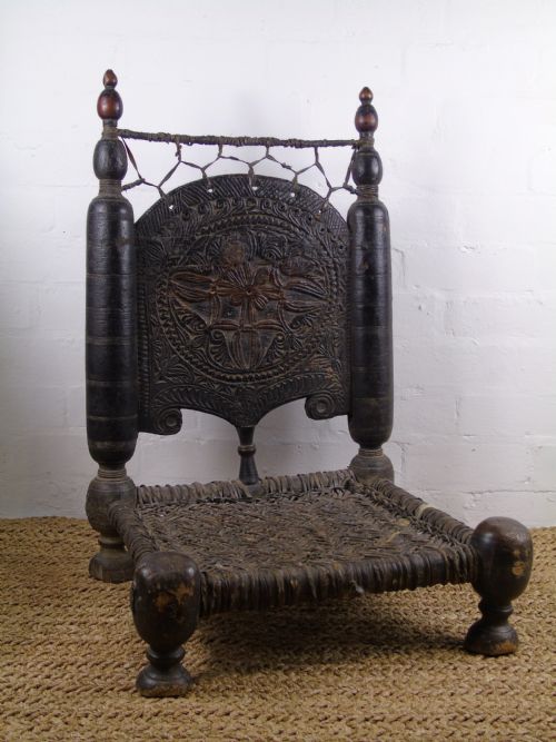 A Fantastic 17th Century Indian Low Chair