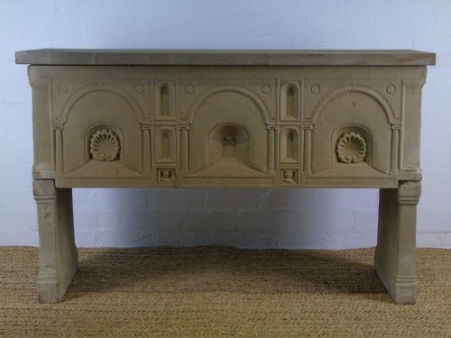 A Fabulous Late 19th Early 20th Century Limestone Console Table