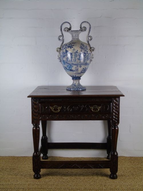 A Fabulous 17th Century Oak Side Table