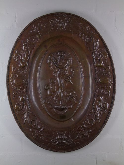 An Early 18th Century Repousse Copper Wall Hanging Platter