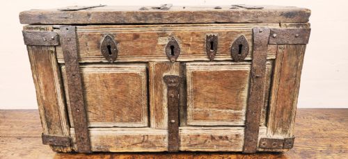 A Fine 16th Century Iron Bound Chest