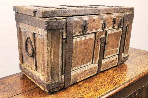 fig 1. A fine 16th Century Iron bound chest