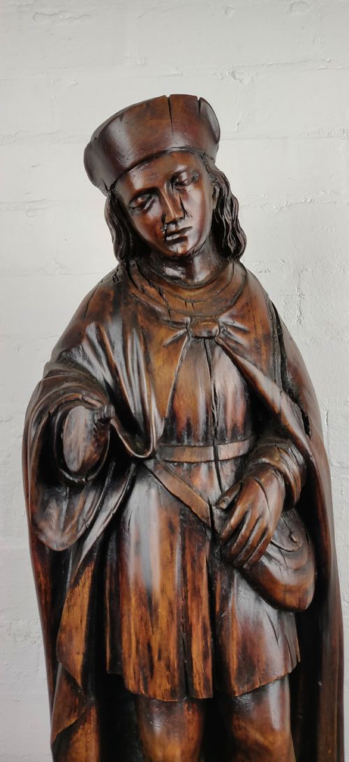 fig 1. A late 17th century carved figure of Saint Wendelin of Trier