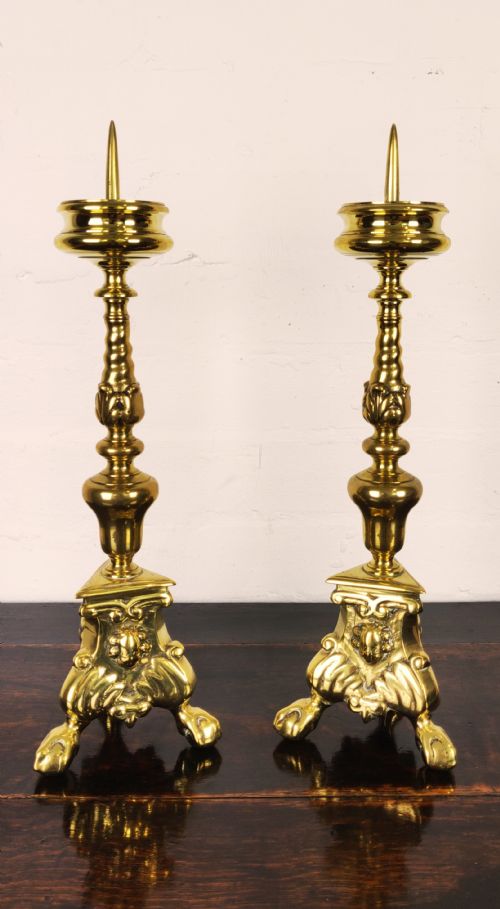 A Pair of Baroque Pricket Sticks