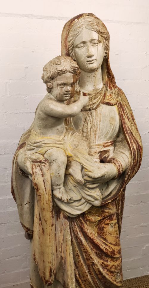 fig 1. A life-size Baroque figure of Madonna and Child