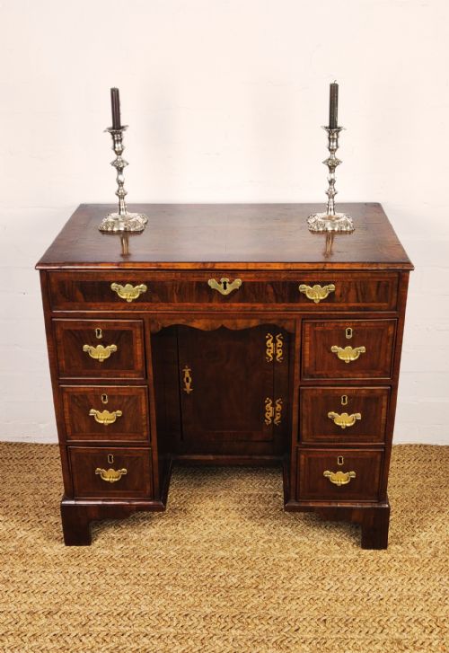 fig 1. A superb early 18th Century walnut knee-hole desk
