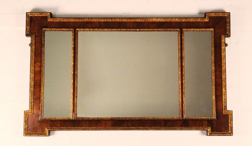 19th Century Walnut and Gilded Framed Mirror