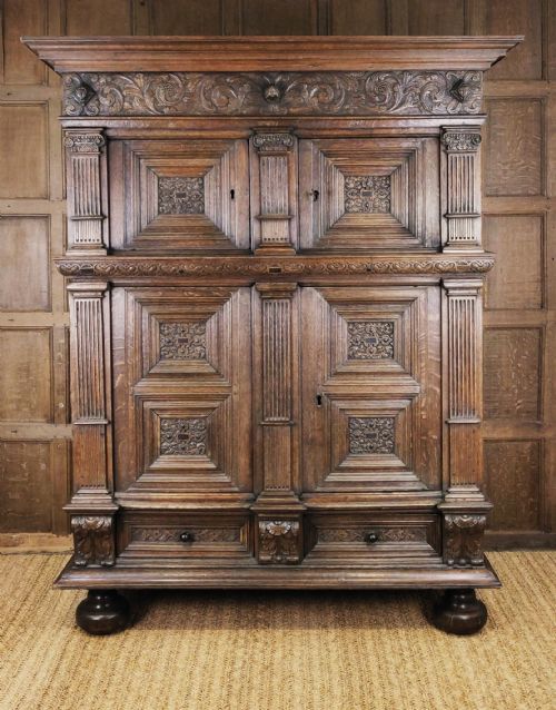 A Superb Early 17th Century Flemish Cupboard
