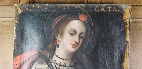 fig 1. An early 17th century portrait of ST Agatha
