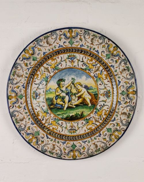 A Large Decorative 18th Century Majolica Charger
