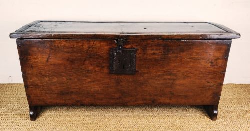 A Rare 16th Century English Plank Coffer