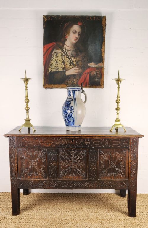 An 18th Century West Country Coffer.
