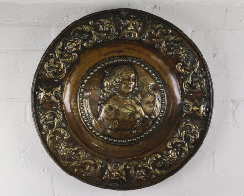 A Superb 18th Century Copper Repoussé Charger.