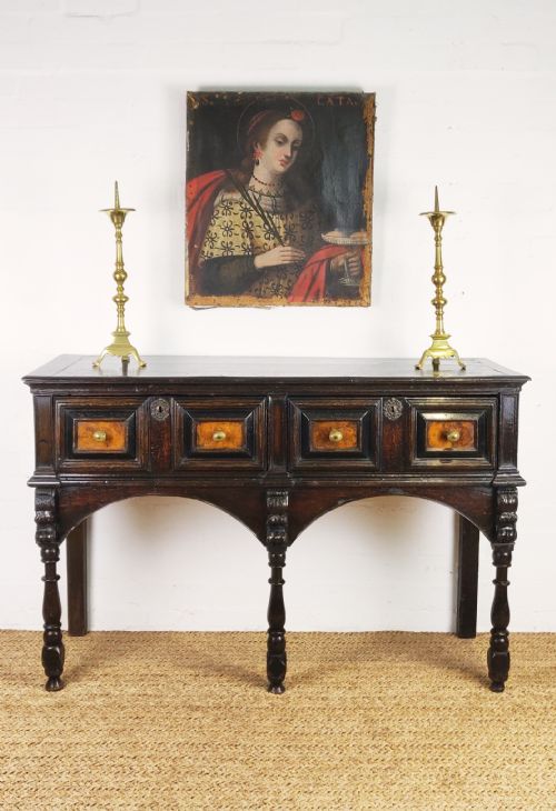 A Rare Small Charles II Period Dresser Base C1680.