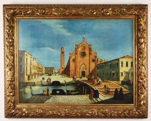 A Superb Early 18th Century Oil on Canvas of Venice Scenery.