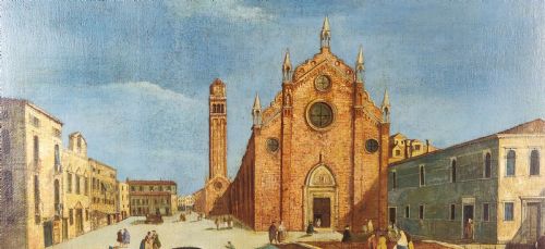 fig 1. A superb early 18th century oil on canvas of Venice scenery.