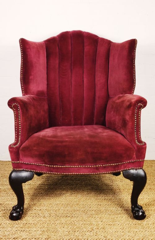 A Fine 18th Century Wing Back Chair.