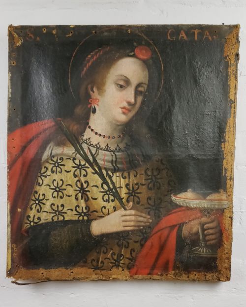 An Early 17th Century Portrait of St Agatha