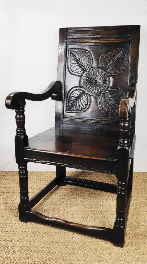 A 17th Century 'Somerset' Wainscot Chair.
