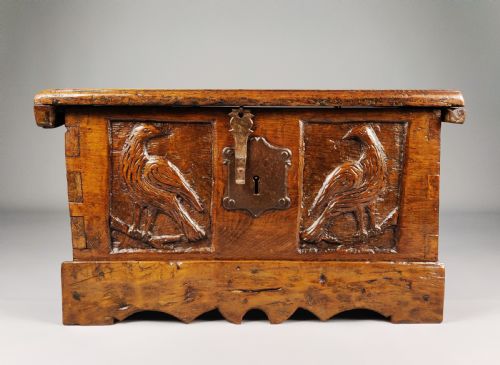 A Small 17th Century Walnut Coffer.
