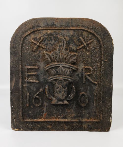 19th Century Cast Iron Marker Dated 1601.