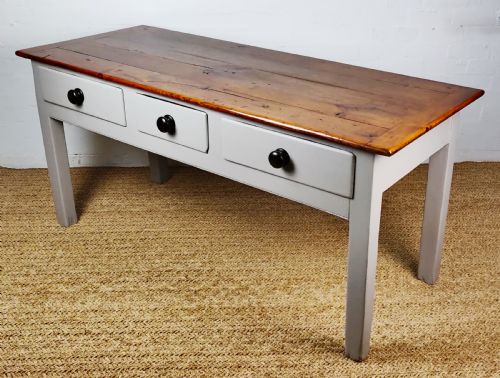 A 19th Century Country Kitchen Table.