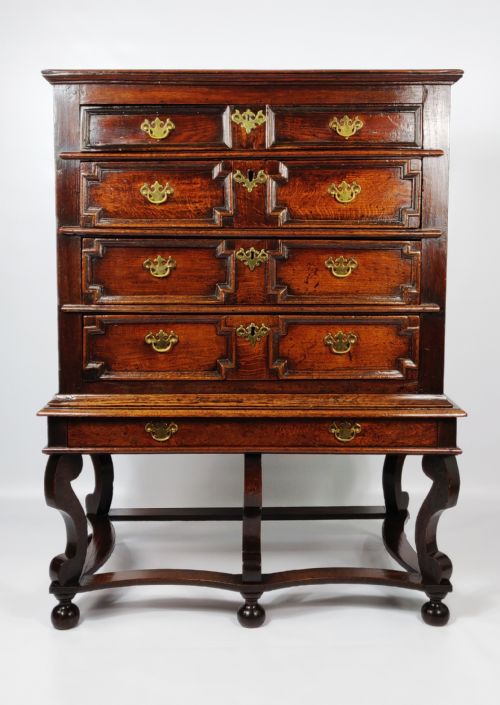 A Late 17th Century Oak Chest on Stand.