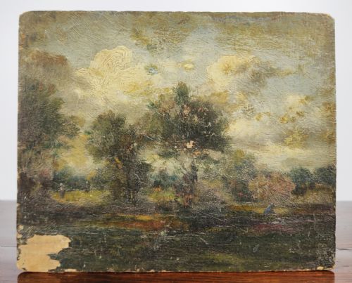 A Late 18th Century Oil on Panel in the Manner of John  Constable.