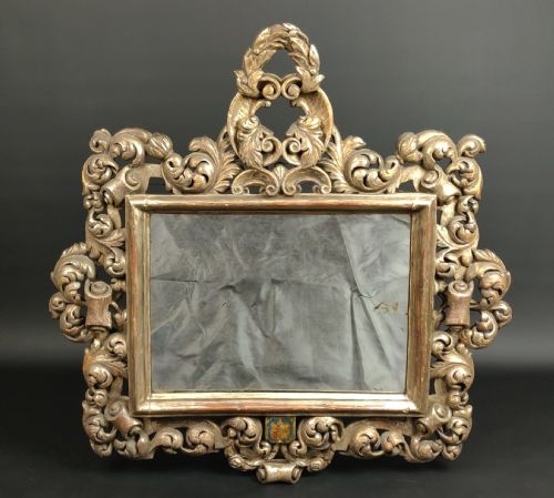 A Superb 18th Century Silver Gilt Mirror