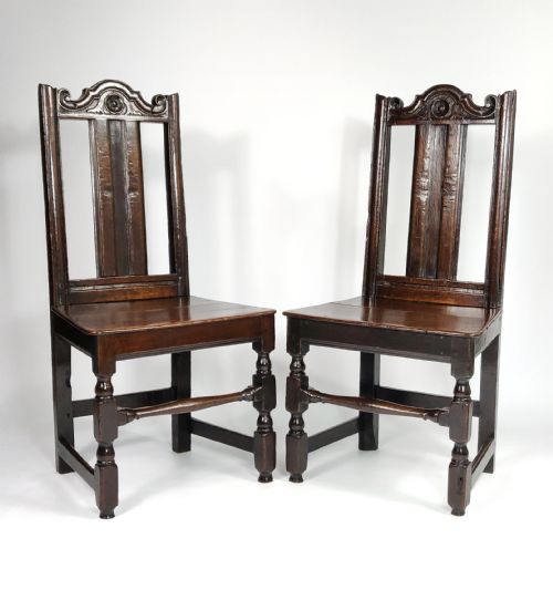 A Pair of Late 17th Century Chairs.