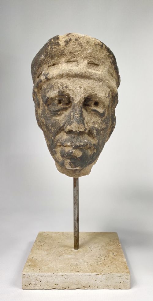 fig 2. A pair of 14th century European stone heads. 