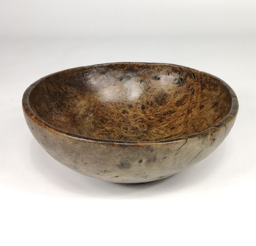 A Large 18th Century "Bodgers" Burr Oak Bowl.