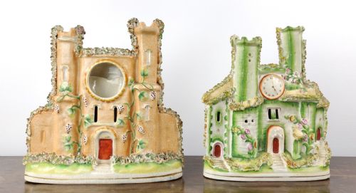 Two 19th Century Staffordshire Castles.