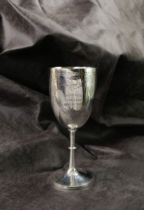 A Late 19th Century (Gymkhana) Silver Chalice .
