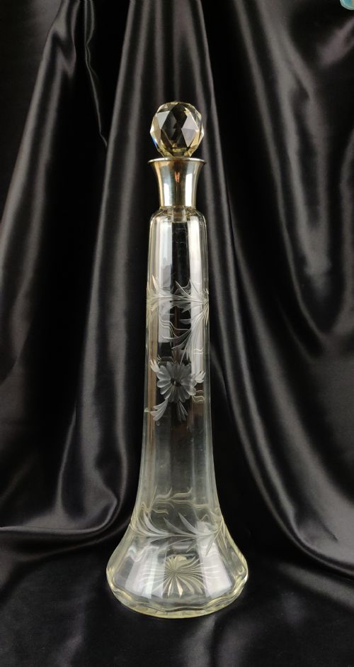 A Quality Early 20th C Silver Decanter.