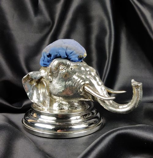 A Silver Plated Elephant Pin Cushion by Lee and Wigfull.