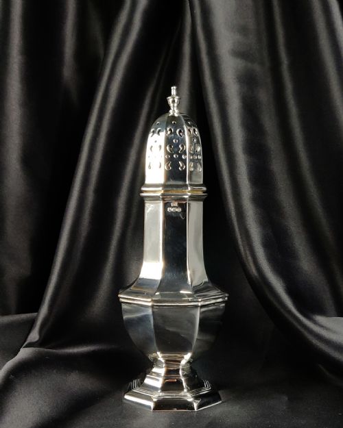 A 1930'S Silver Sugar Caster by Walker & Hall.