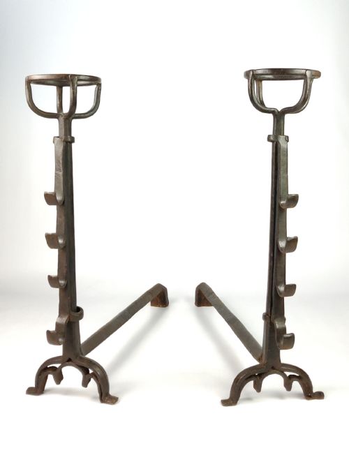 A Large Pair of 16th Century Gothic Fire-dogs.