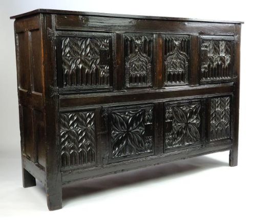 fig 1. A superb early 16th century gothic cupboard.