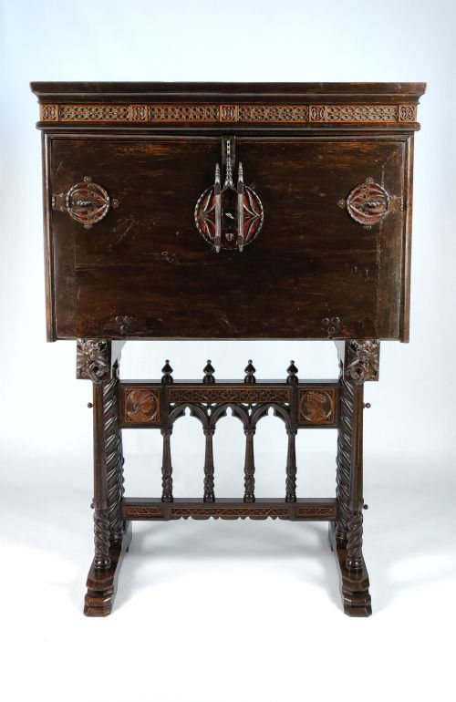 fig 1. A fabulous Gothic walnut Vargueno.