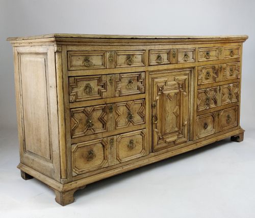 fig 1. A geometric oak dresser base.