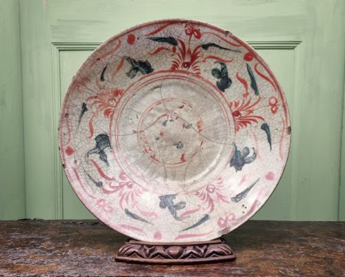 A Large Late 16th- Early 17thc Chinese Swatow Ware Dish.