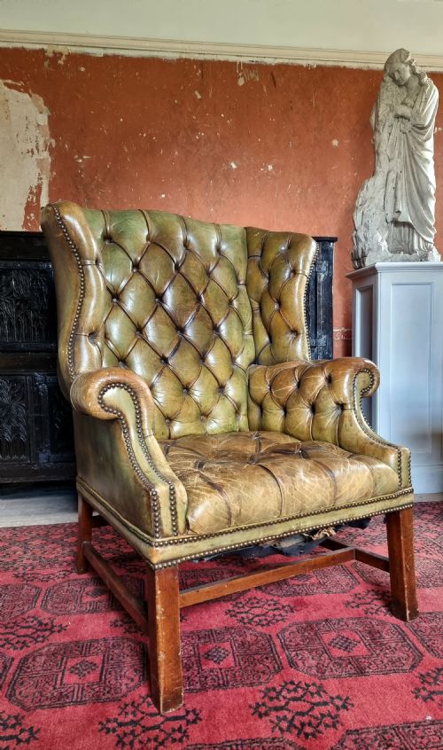 A Superb George III Style Wing Chair.
